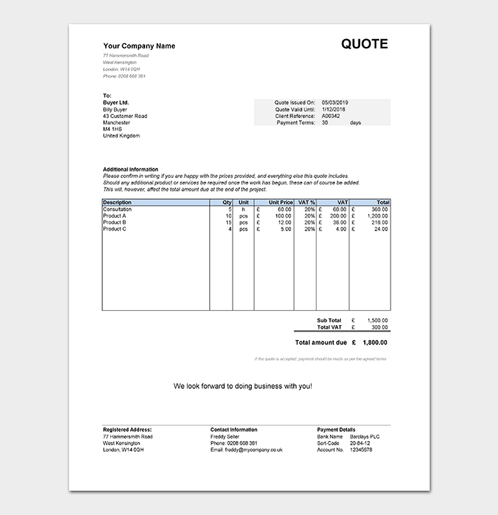 Project Quote Template from www.quotationtemplates.net