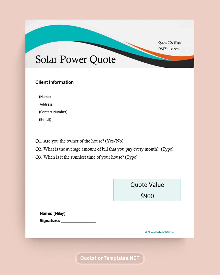 Solar Power Quote Word